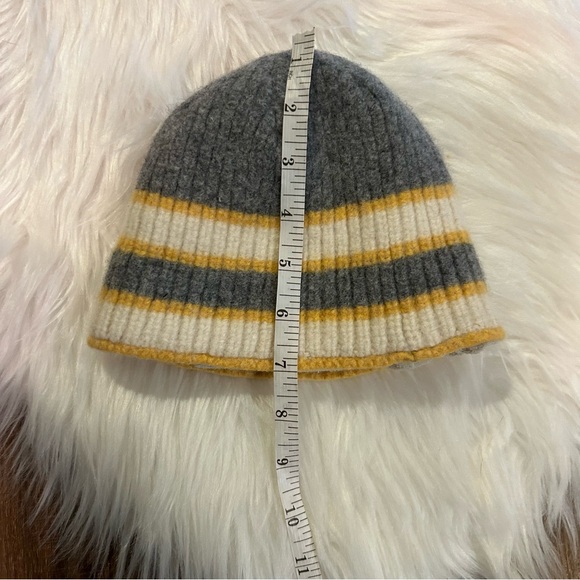Kids Patagonia 100% wool beanie gray and yellow - Picture 3 of 5